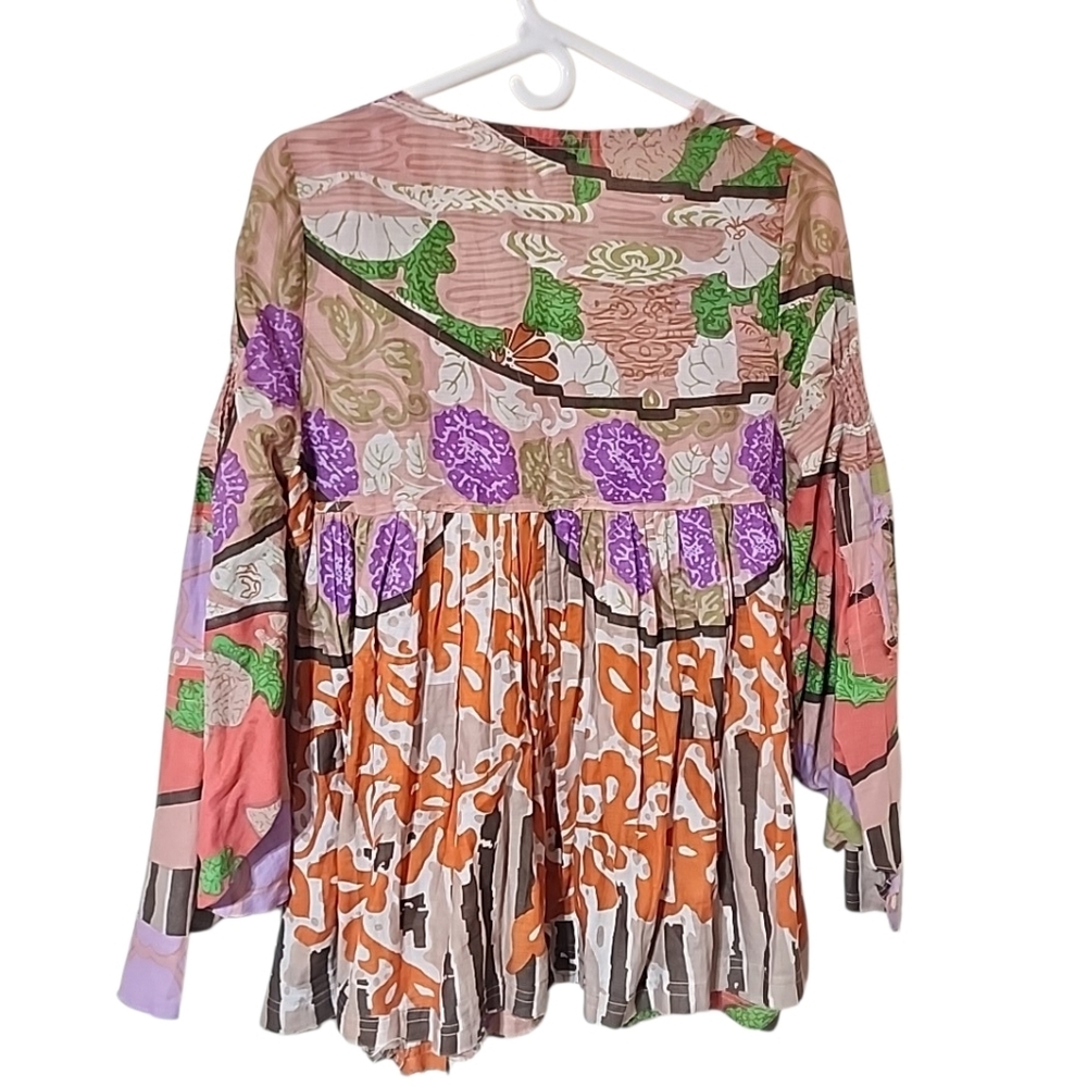 Aoyama Itchome Boho Print Blouse – Size Large ✨ - Picture 3 of 6